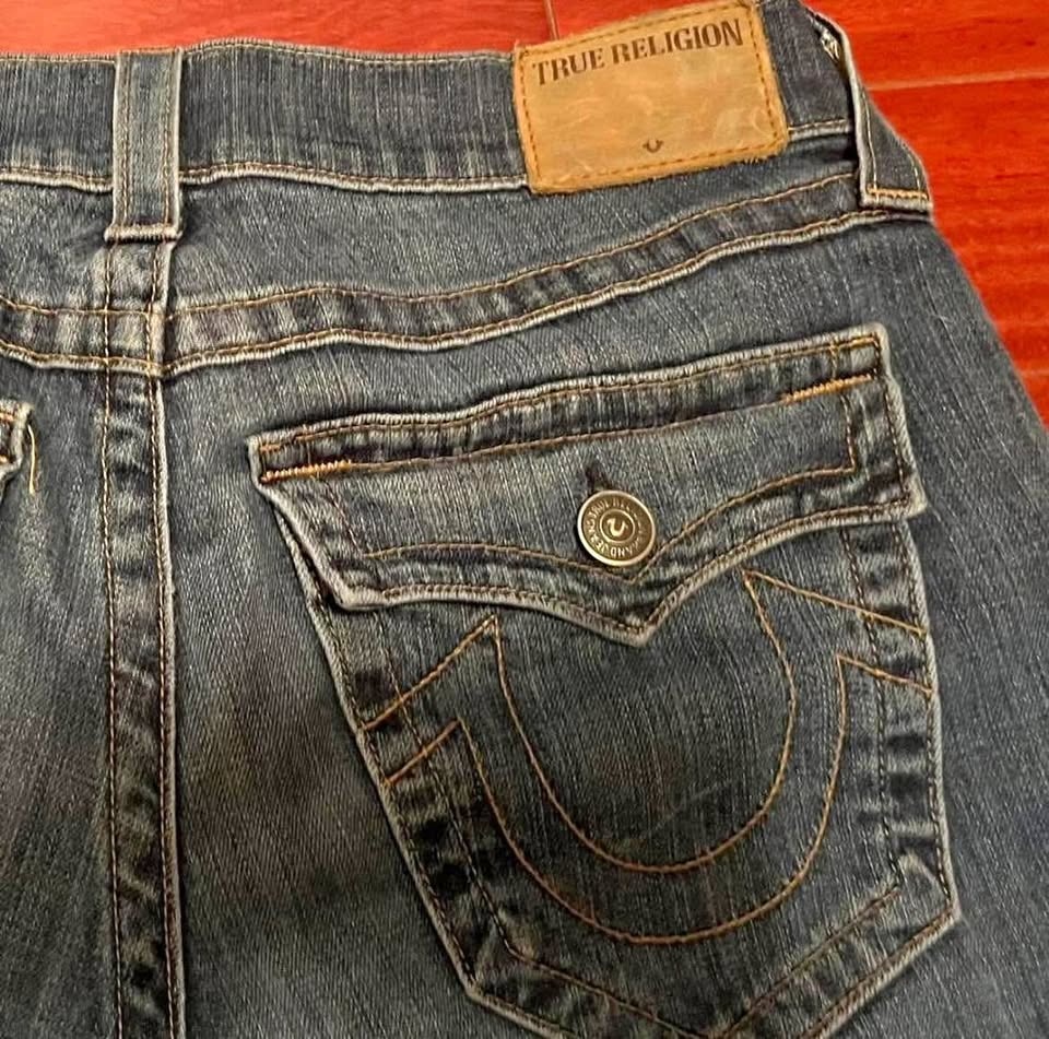 True Religion "Rickey" Relaxed Straight Jeans W29L43
