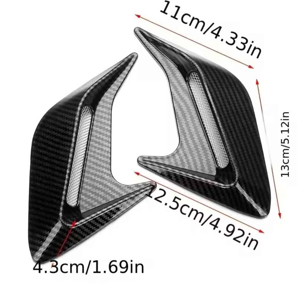 Carbon Fiber Universal Car Shark Gills Fender Side Air Flow Outl - photo 4