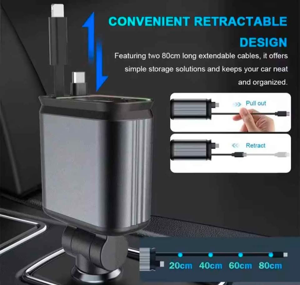 4-in-1 Car Charger with Starry Sky Light - photo 4