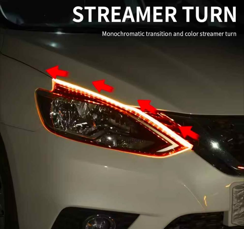 2PCS Symphony DRL RGB LED Daytime Running Light Strip – APP Cont - photo 2