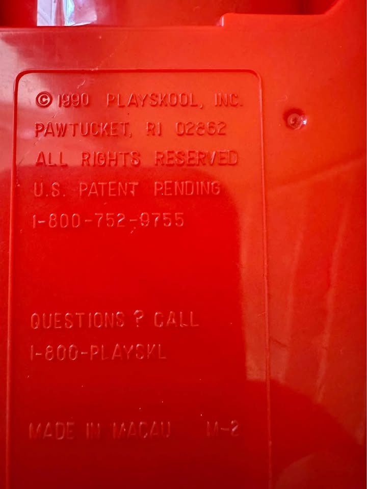 1990 Playskool Peek'n Pop Flip Push Toy Baby Toddler