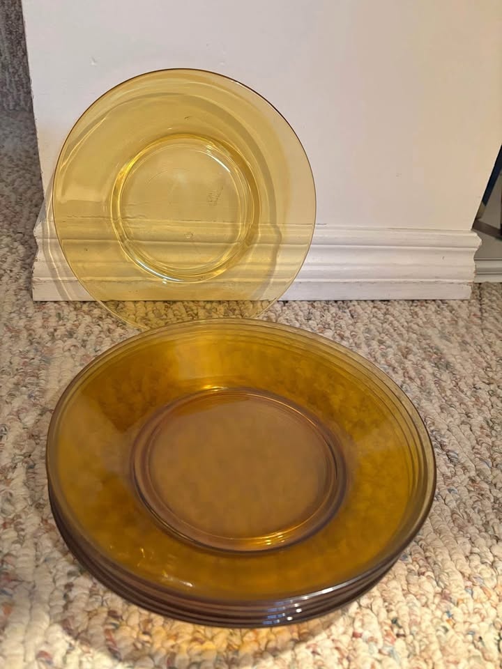 Retro Gold Coloured Pasta Bowls