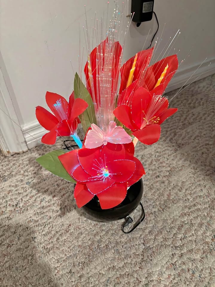 Optical Fiber Flowers