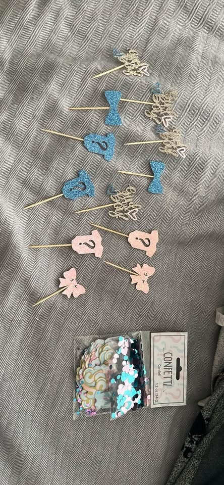 Etsy Gender Reveal Cupcake Toppers