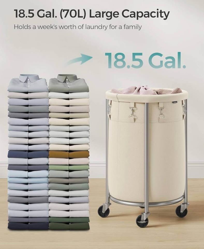 SONGMICS Rolling Laundry Basket - New in Box - photo 2