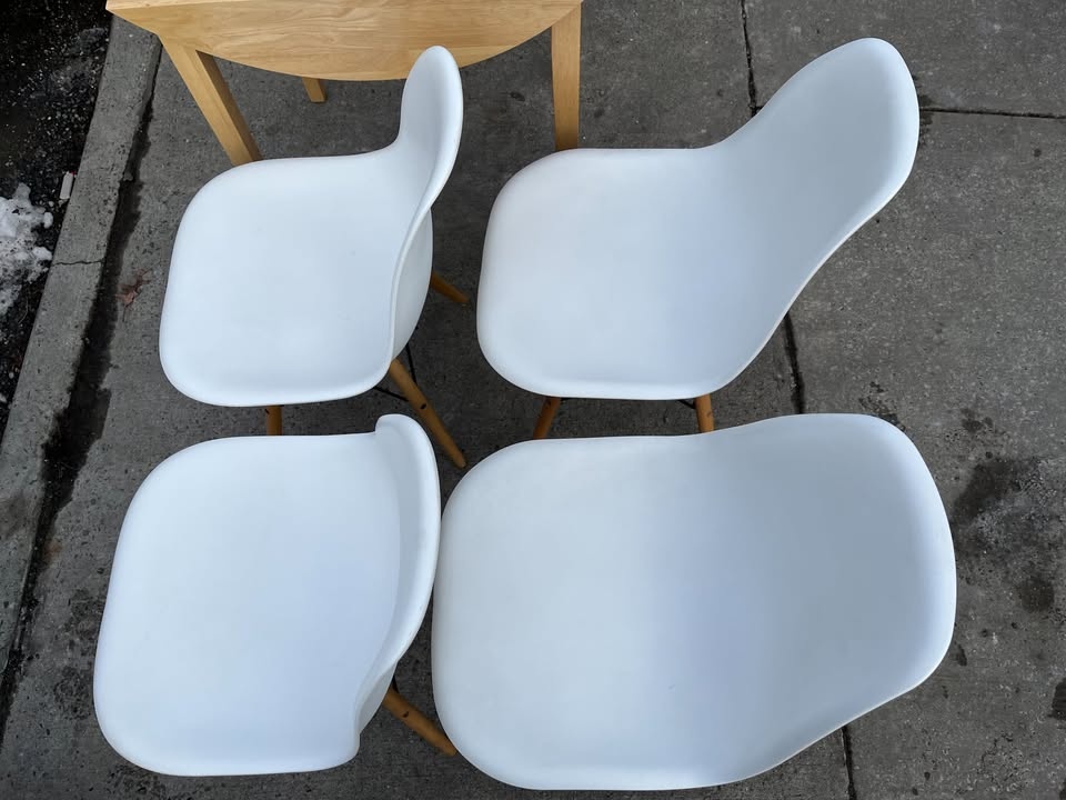 4 Giantex Dining Chairs in White - photo 5