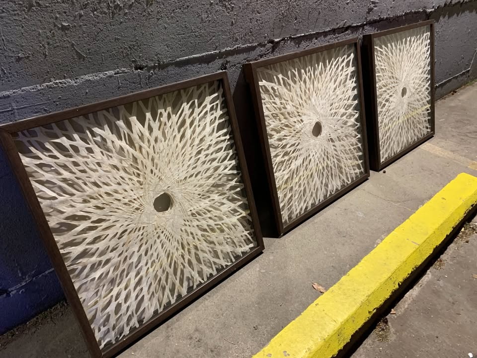 Rice Paper Spiral Shadow Box Wall Art - photo 4