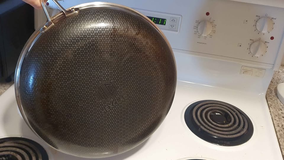Hexclad 12" Non-Stick Stainless Steel Frying Pan - photo 4