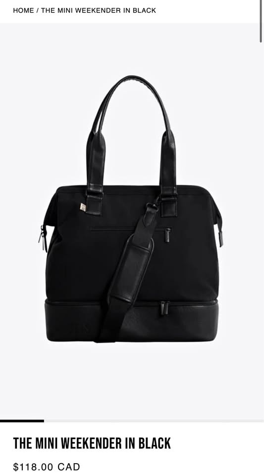 BNWT - Béis The Mini Weekender (Black)