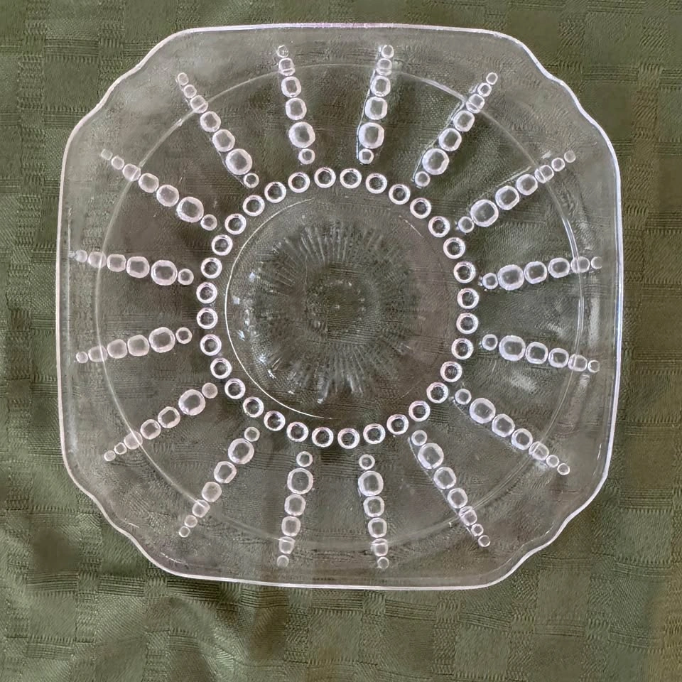 Depression Glass Lunch Plate - Federal "Colombia" Pattern - photo 2