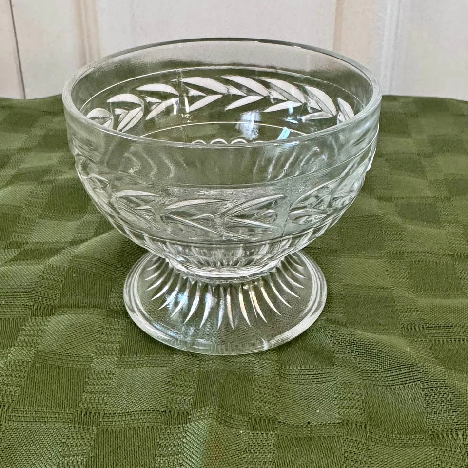 Vintage pressed glass dessert cup