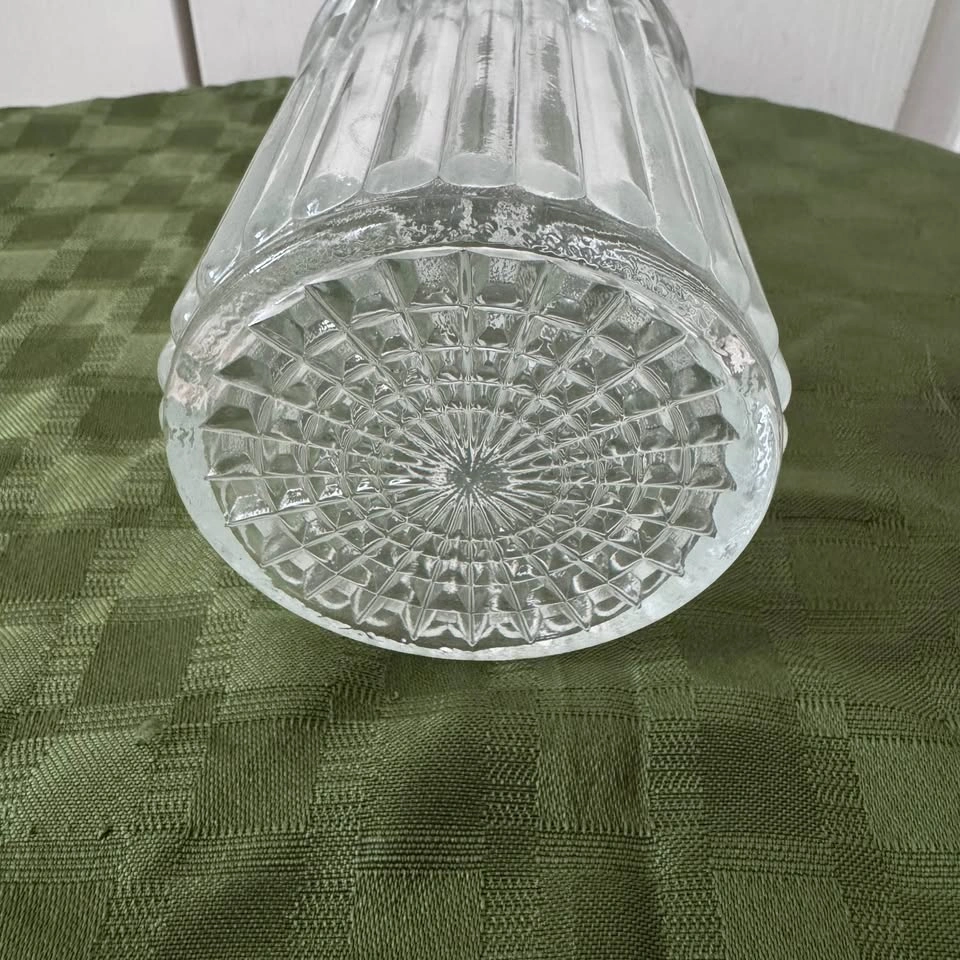 Depression Glass Jar with Chrome Lid - photo 4