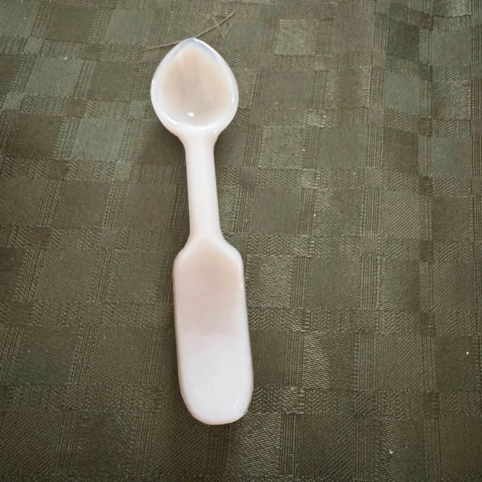 Milk glass / depression glass child's bowl and spoon - photo 3