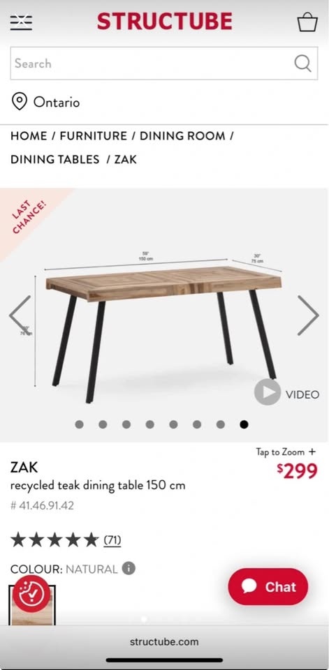 Structube ZAK Dining Table - photo 5