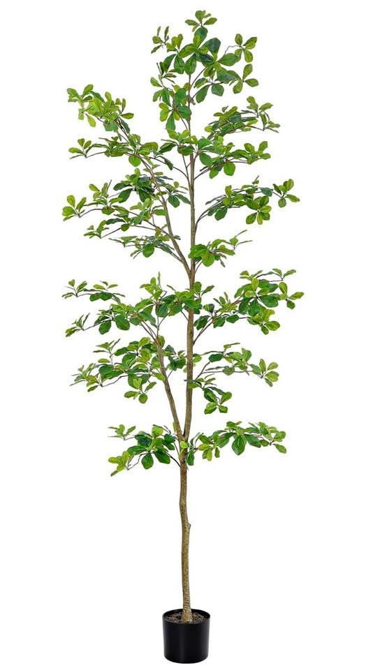 Bellacat Faux Black Olive Tree 7ft, Tall Faux Trees Indoor with