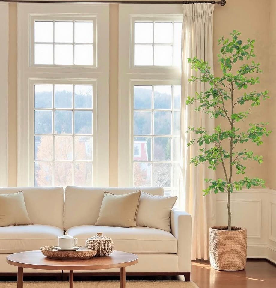 Bellacat Faux Black Olive Tree 7ft, Tall Faux Trees Indoor with - photo 4