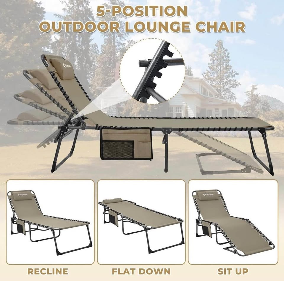 Sealed KingCamp Folding Chaise Lounge Chair - photo 4