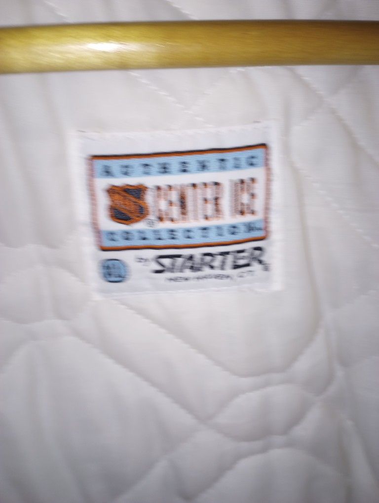 Chicago Blackhawks White Satin Starter Jacket XL - photo 4