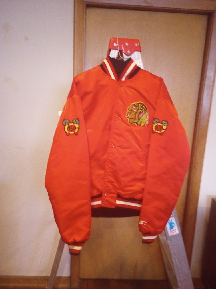Chicago Blackhawks Satin Jacket (XL)