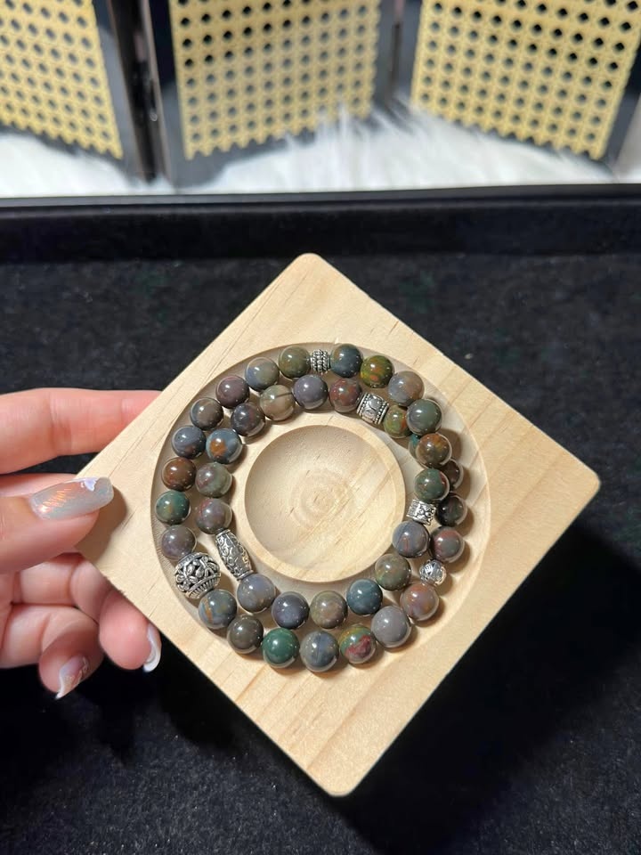 Double Row Natural Stone Bracelet
