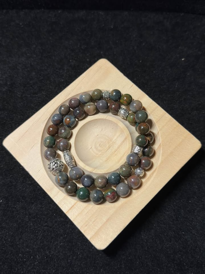 Double Row Natural Stone Bracelet - photo 2