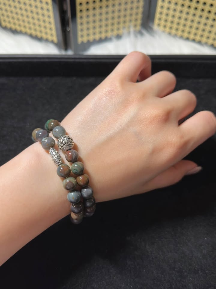 Double Row Natural Stone Bracelet - photo 3