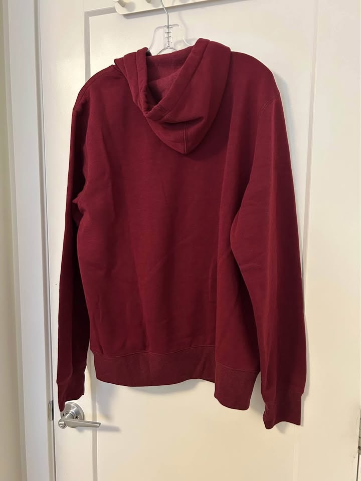 MENS BUTTONED PULL-OVER HOODIE SWEATER (RED) - photo 5
