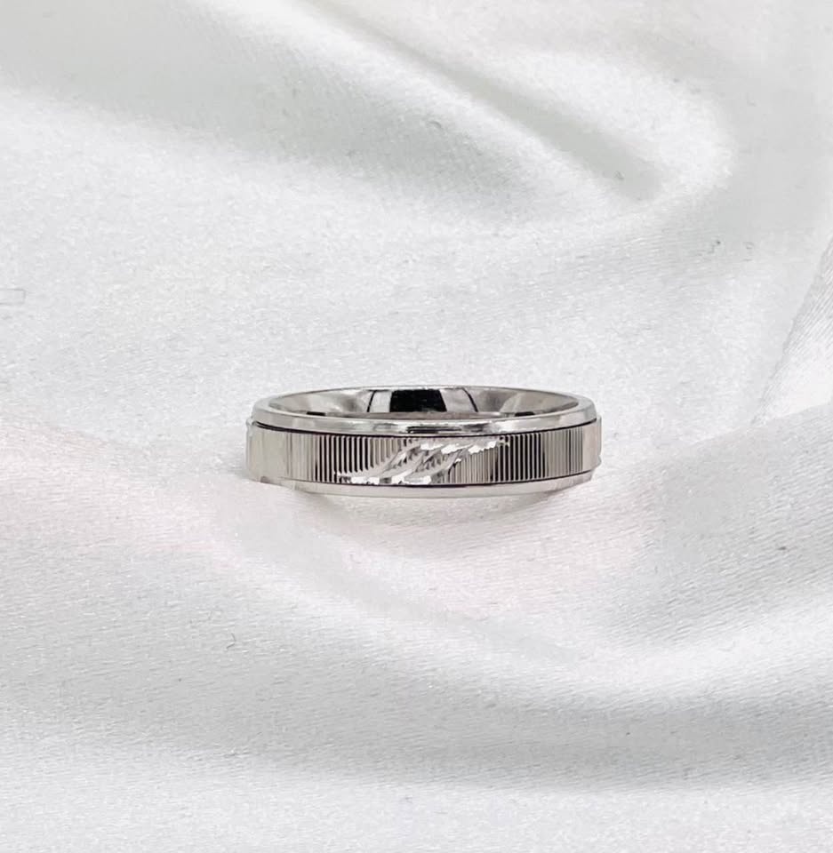 Mens 925 Sterling Silver Bands or Anxiety Ring or Spinner Ring - photo 4