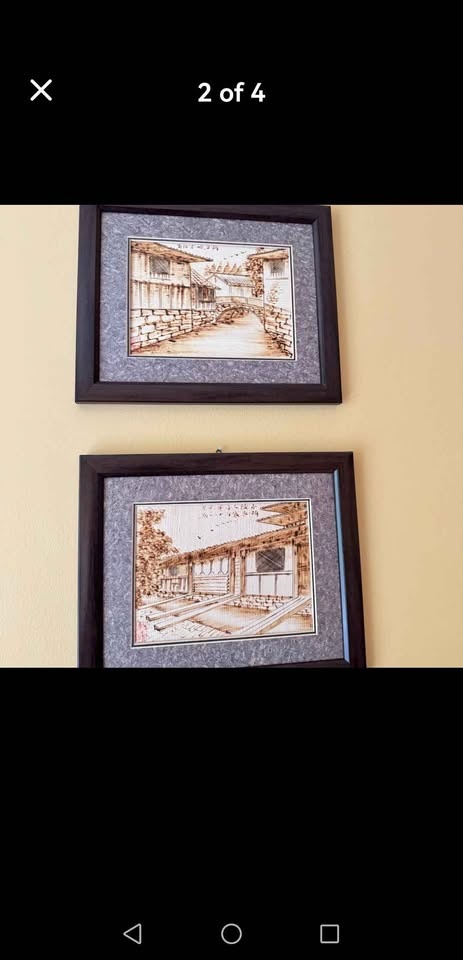 Set of 5 Pyrography (Wood Burning Art) paintings - photo 2