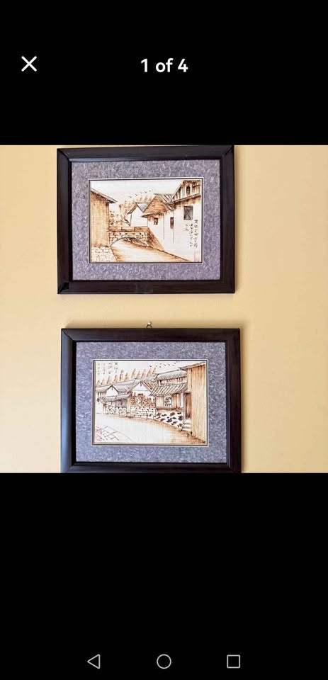 Set of 5 Pyrography (Wood Burning Art) paintings - photo 3