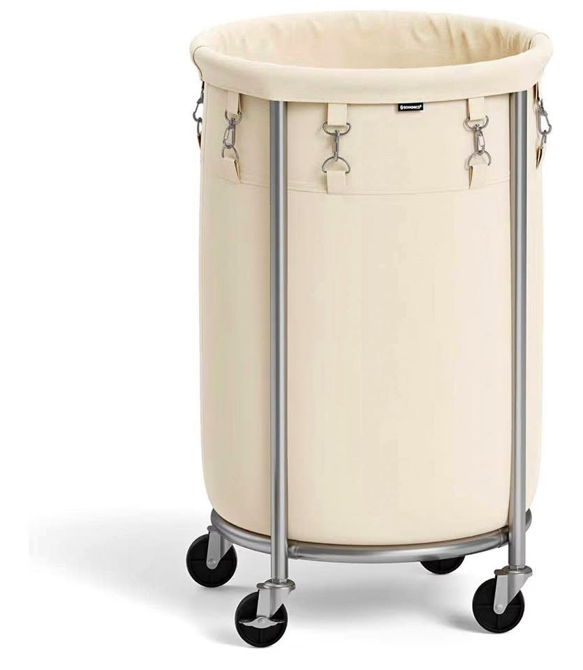 SONGMICS 18.5-Gallon Rolling Laundry Basket - New