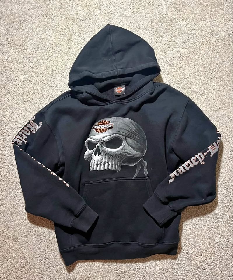 Vintage Harley Davidson Graphic Hoodie