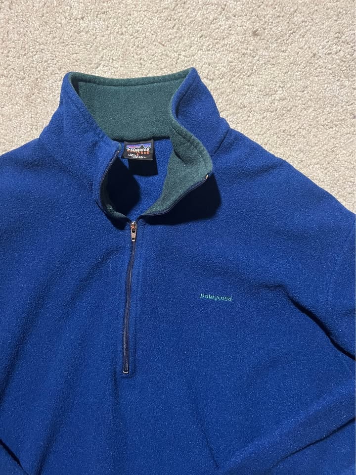 Vintage Patagonia Quarter Zip (Blue/Green) - photo 2