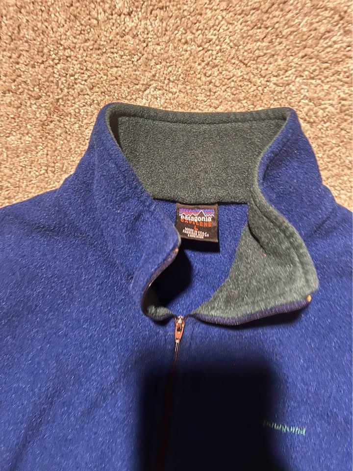 Vintage Patagonia Quarter Zip (Blue/Green) - photo 3