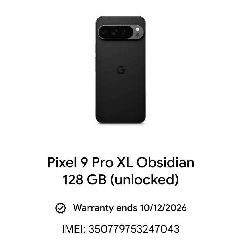 Google Pixel Pro 9 XL 128GB