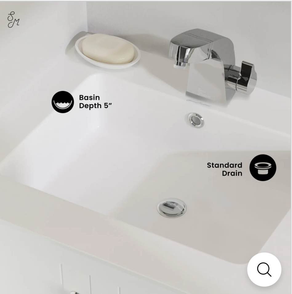 New Voltaire 25 Vanity Top Sink - Single Faucet Hole - photo 4
