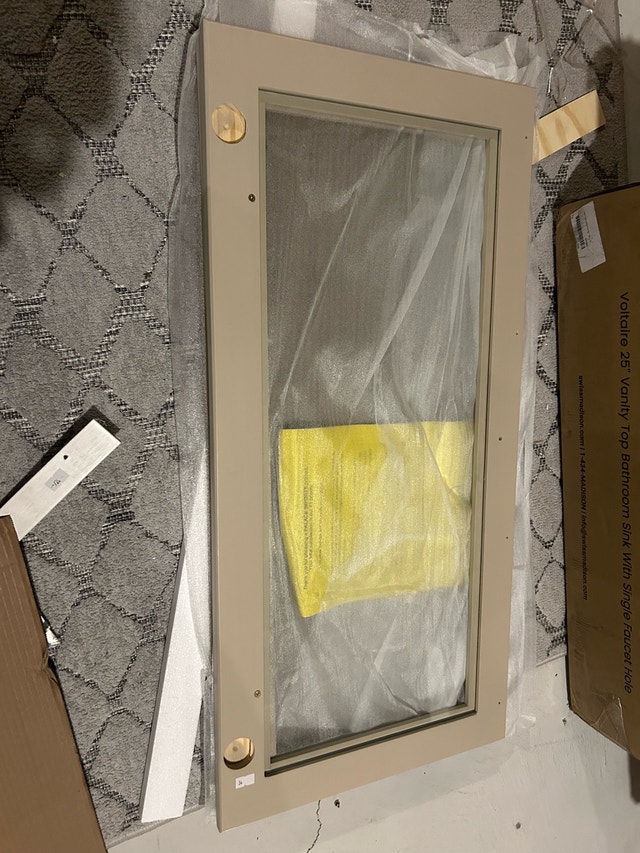 Bryanty 100% Wood Modular Pantry Cabinet Doors with Clear Glass - photo 2