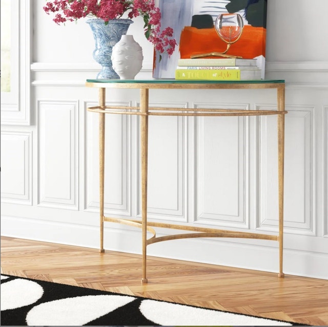 Safavieh Gold Glass Couture Console Table - New