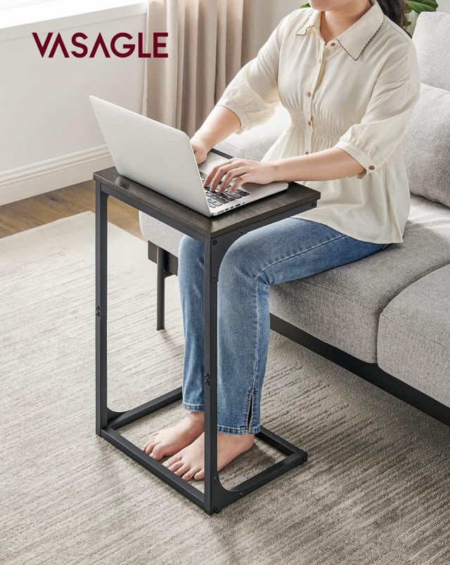 C-Shaped End Table, Side Table for Sofa - photo 2