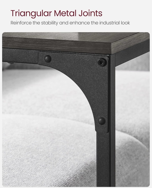 C-Shaped End Table, Side Table for Sofa - photo 5