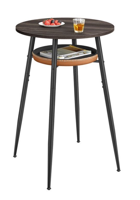New Round Brown Storage Table for Kitchen/Bar