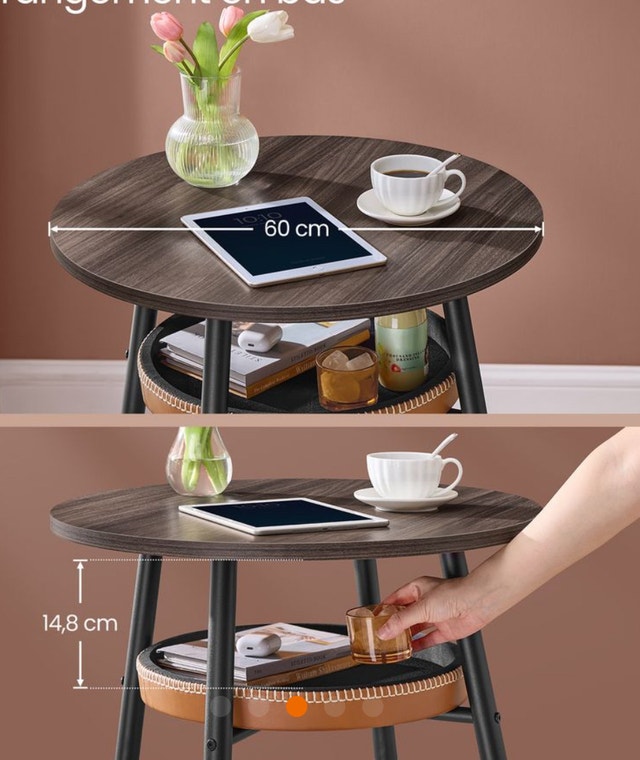 New Round Brown Storage Table for Kitchen/Bar - photo 3