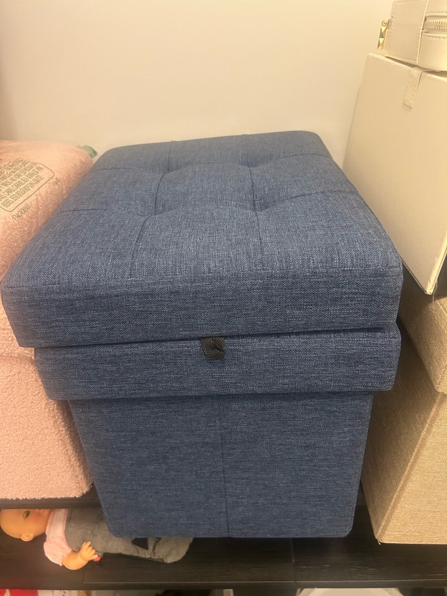 New Storage Ottoman Foot Stool - Pink Sherpa - photo 4