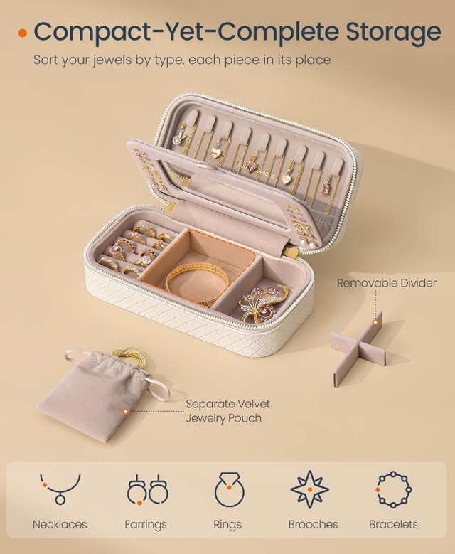 SONGMICS HOME Travel Jewelry Case Organizer - photo 3