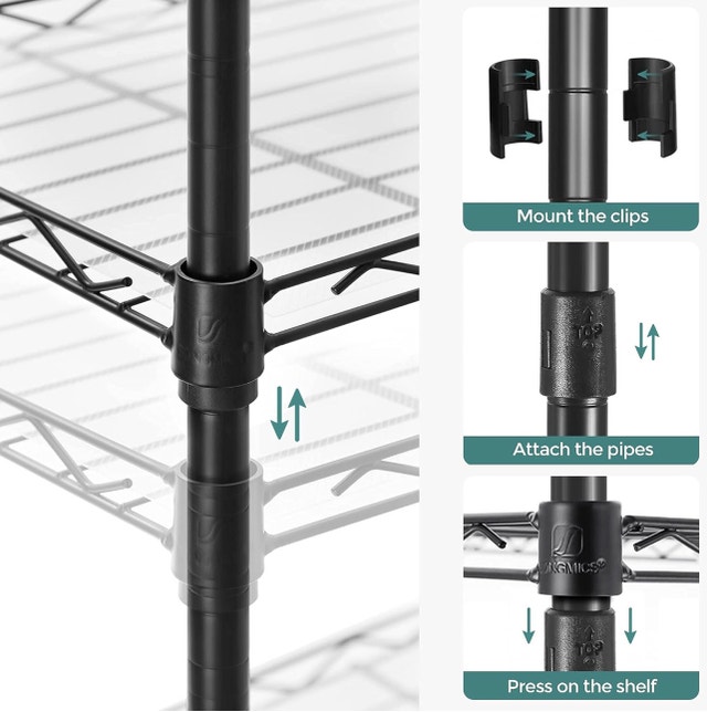 SONGMICS 5-Tier Metal Adjustable Storage Shelves - photo 5