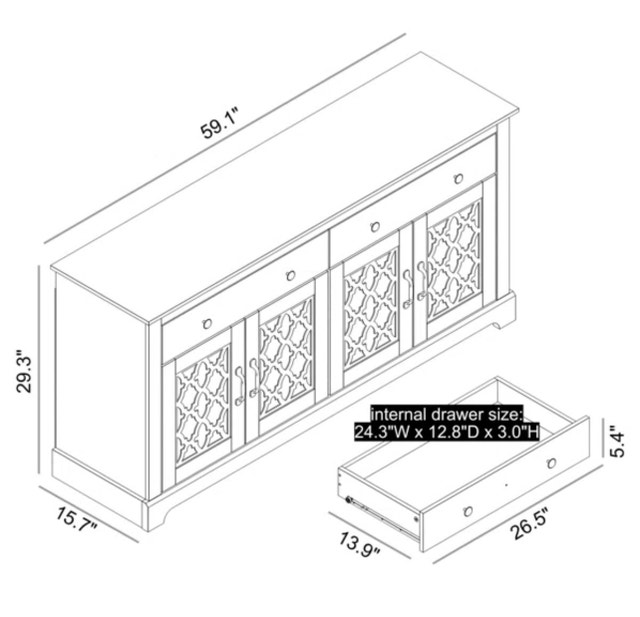 New-Chessani 2 Drawer Sideboard - photo 5