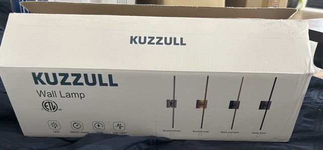 Kuzzull Wall Lamp - New Matte Black LED Sconce