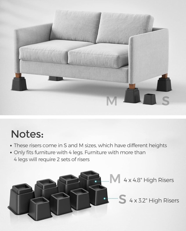 New Bed Risers - Adjustable Height & Storage - photo 3