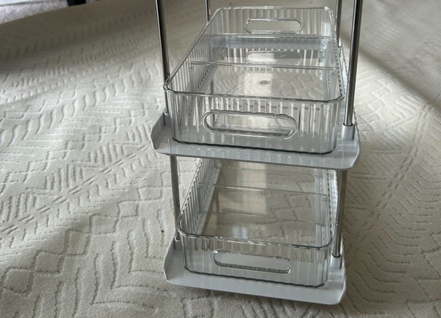 New Storage Organizer - 2 Tier with Sliding Drawers