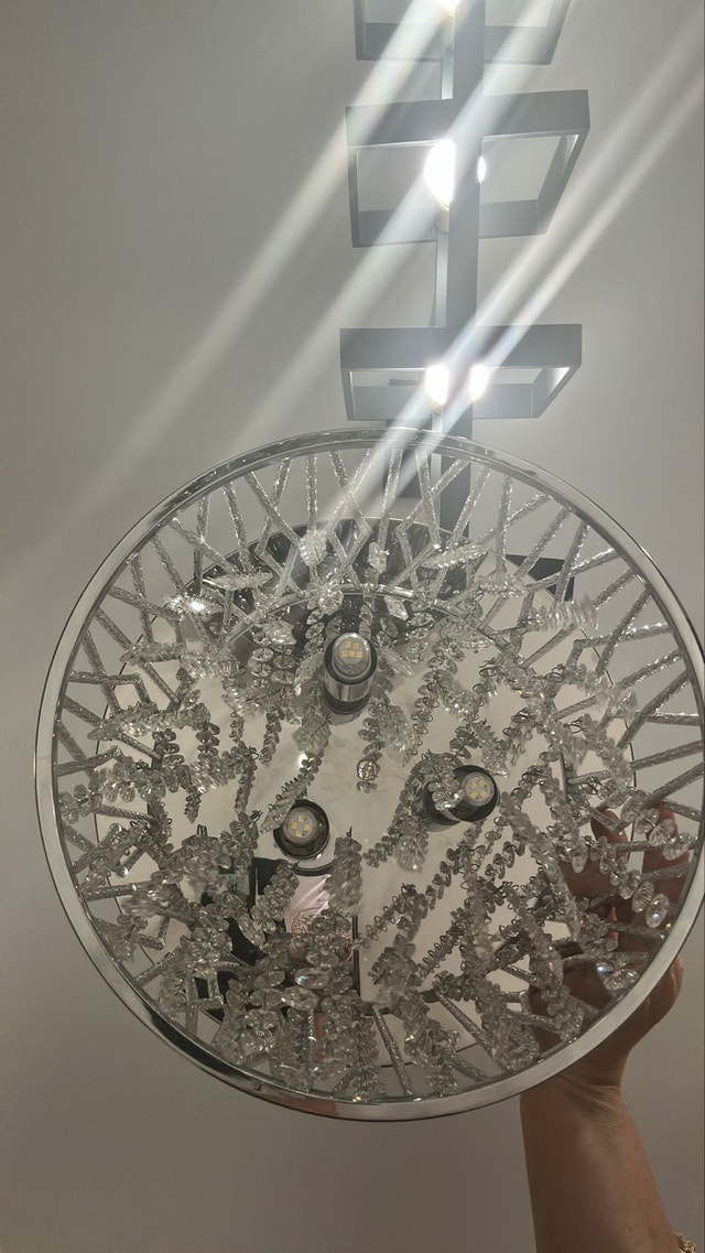 New Crystal Beaded Ceiling Light - Chrome Finish - photo 4